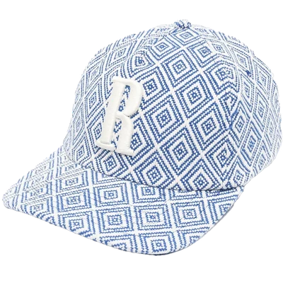 RHUDE patterned embroidered-logo cap