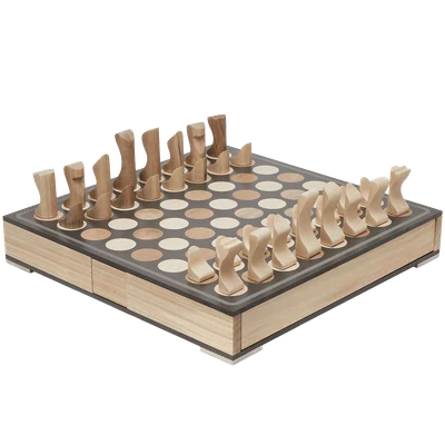 Brunello Cucinelli Krion® chess and draughts set