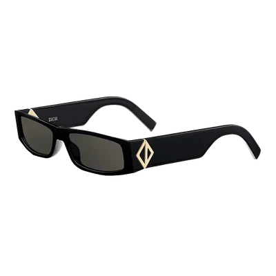 Diamond S1I Rectangular Sunglasses Black
