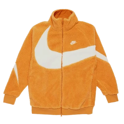 Nike Big Swoosh Reversible Boa Jacket Hot Curry Coconut Milk