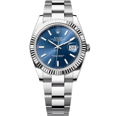 Rolex Datejust White Gold Blue Dial Oyster 41mm